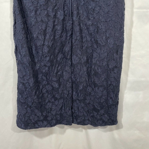 NEW La Femme [ 16 ] Embellished Lace Cocktail Dress in‎ Navy Blue - Picture 12 of 12